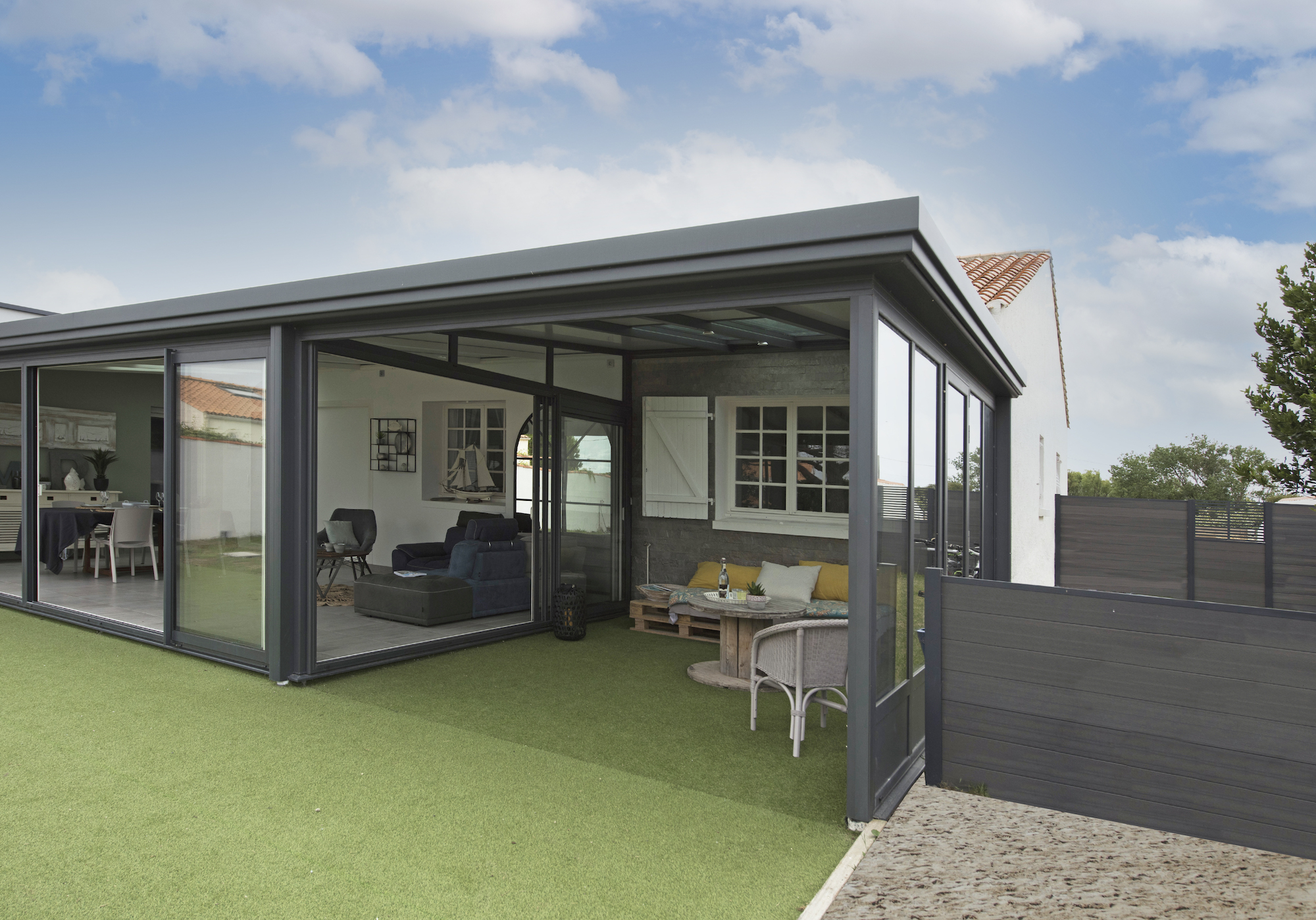 veranda esprit moderne preau