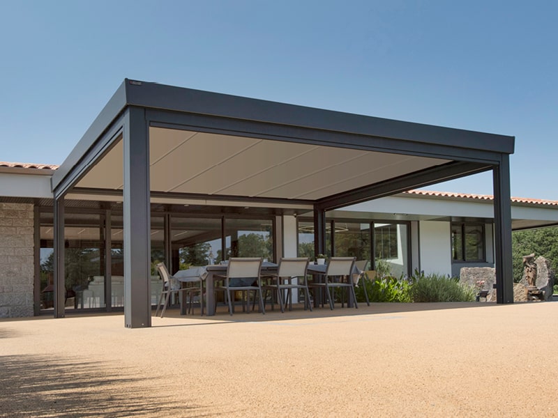 pergola toit plat